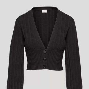 Aritzia Wilfred Plunge Front Cardigan XS Black